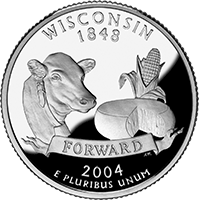 Silver Proof Wisconsin Quarter