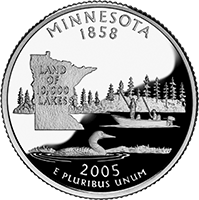 2005 P Minnesota State Quarter