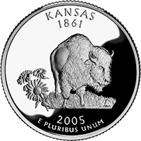 Silver Proof Kansas Quarter