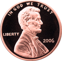 2006 S Lincoln Penny Proof
