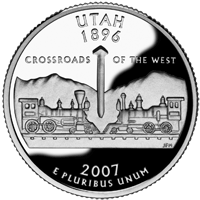 Silver Proof Utah Quarter
