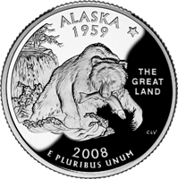 Silver Proof Alaska Quarter