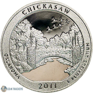 2011 P 5oz 99.9% Silver Chickasaw Quarter
