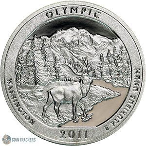 2011 5oz 99.9% Silver Olympic NP Quarter