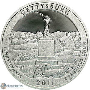 2011 Silver Proof Gettysburg Quarter
