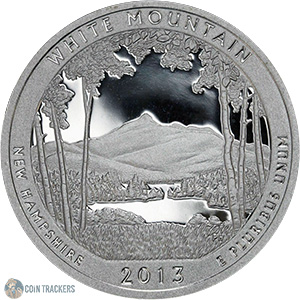2013 P 5 Oz 99.9% Silver White Mountain