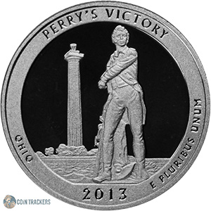 2013 P 5 Oz 99.9% Silver Perrys Victory