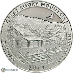 2014 S Great Smoky Mountains Quarter (90% Silver Proof)